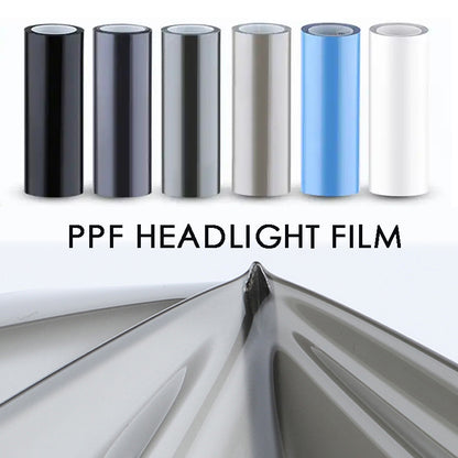 Smoke Black Car Headlight Film, PU PPF Protective Wrap for Taillight & Fog Light, TPH Cover for Car Styling & Motorcycle
