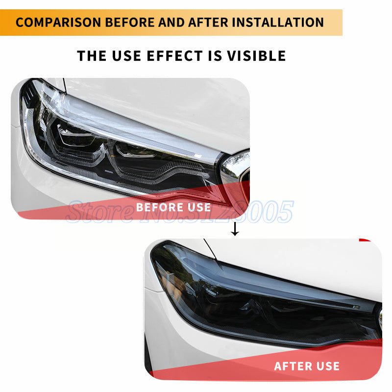 Smoke Black Car Headlight Film PU PPF Protective Wrap For Taillight  Fog Light TPH Cover For Car St 3