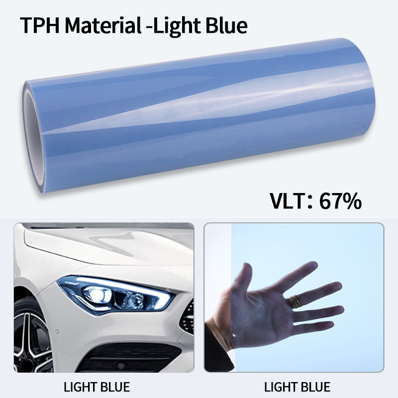 Smoke Black Car Headlight Film PU PPF Protective Wrap For Taillight  Fog Light TPH Cover For Car St 8