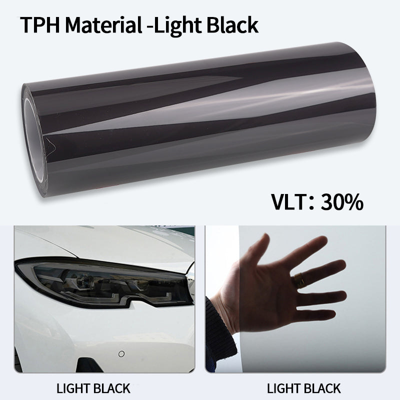 Smoke Black Car Headlight Film PU PPF Protective Wrap For Taillight  Fog Light TPH Cover For Car St 10