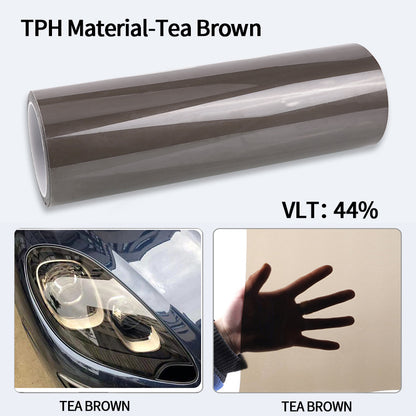 Smoke Black Car Headlight Film PU PPF Protective Wrap For Taillight  Fog Light TPH Cover For Car St 12