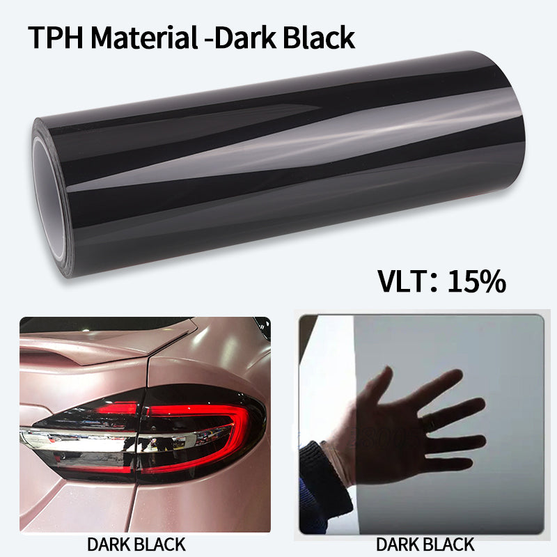 Smoke Black Car Headlight Film PU PPF Protective Wrap For Taillight  Fog Light TPH Cover For Car St 13