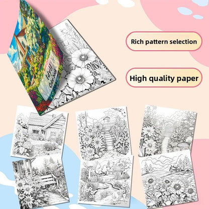 Adult Coloring Books, Premium Painting Albums for Stress Relief, Drawing and Coloring Books for Adults
