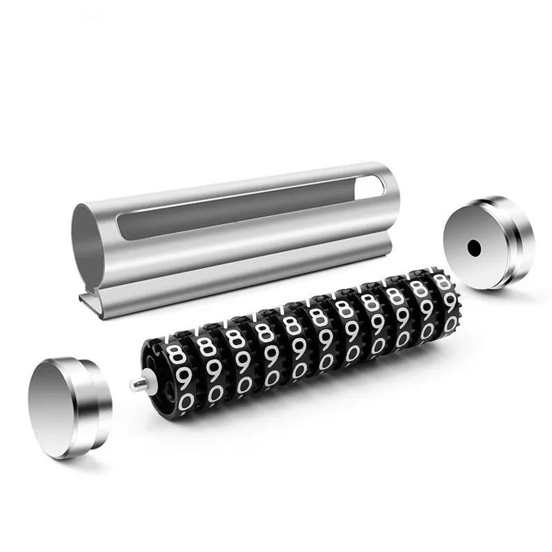 Universal Metal Rotate Parking Card Car Phone Number Plate Aluminum Auto Park Stop Sticker 2
