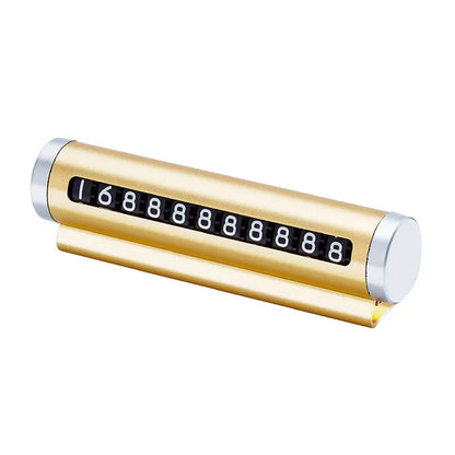 Universal Metal Rotate Parking Card Car Phone Number Plate Aluminum Auto Park Stop Sticker 4