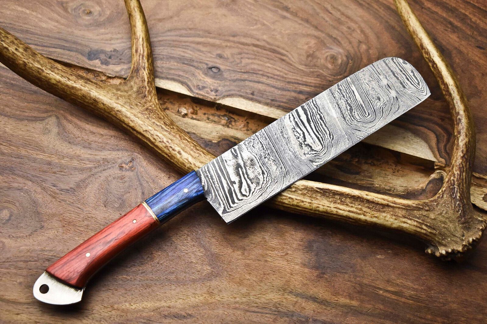 12" Handmade Damascus Steel Chef Knife | Full Tang Kitchen Knife