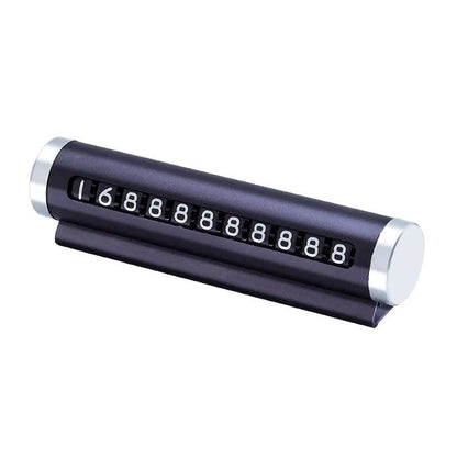 Universal Metal Rotate Parking Card Car Phone Number Plate Aluminum Auto Park Stop Sticker 6