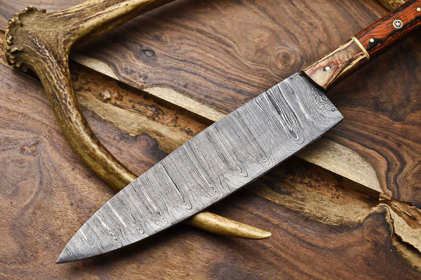 Custom Forged 12 Damascus Steel Blade  Professional Chef Kitchen Knife 2