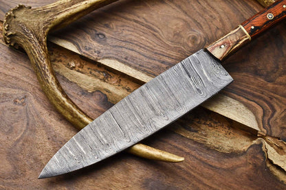 Custom Forged 12 Damascus Steel Blade  Professional Chef Kitchen Knife 2