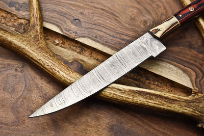 Handmade Damascus Kitchen Knife  12 Inch Full Tang Chef Knife 2