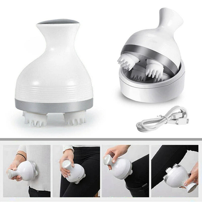 Cordless Hair Scalp Massager Electric, Portable Handheld Head Scratcher, 4 Kneading Massage Nodes for Stress Relief