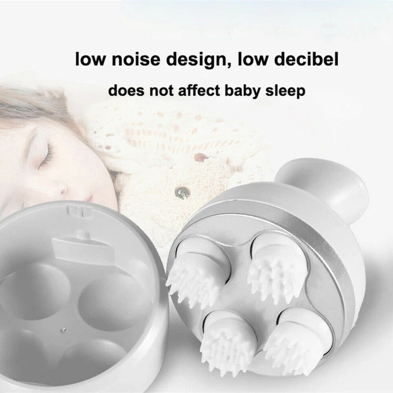 Cordless Hair Scalp Massager Electric, Portable Handheld Head Scratcher, 4 Kneading Massage Nodes for Stress Relief