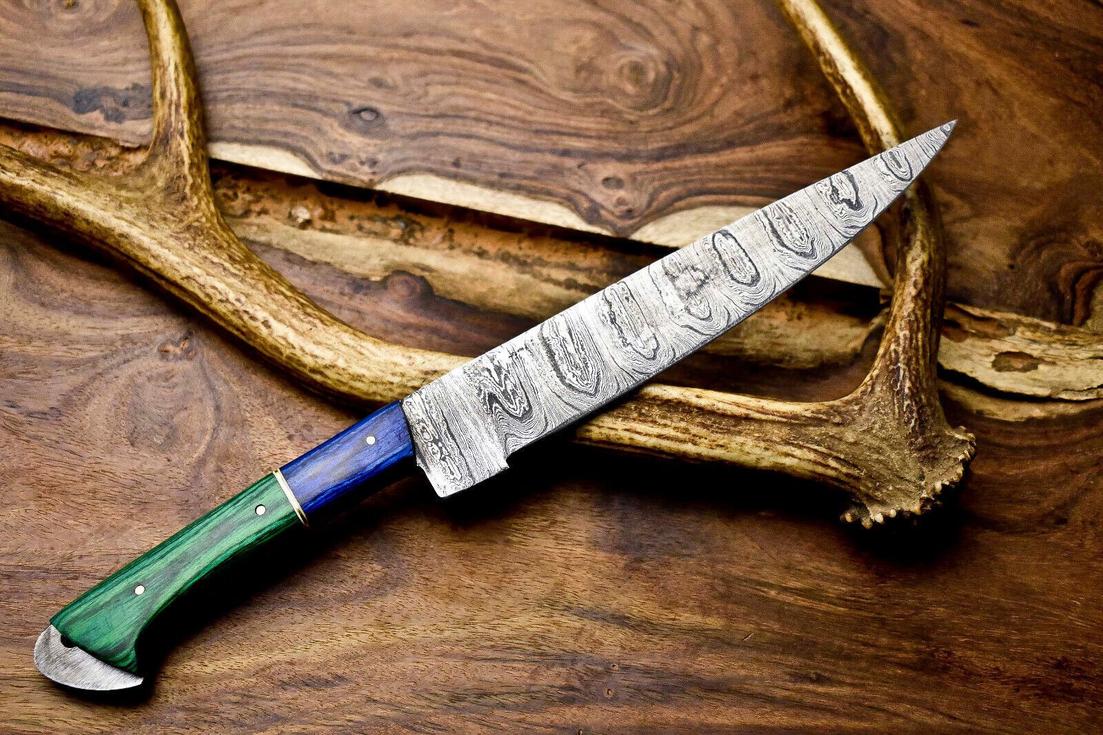 Hand Forged Damascus Chef Knife  12 Full Tang Blade For Kitchen Use 3