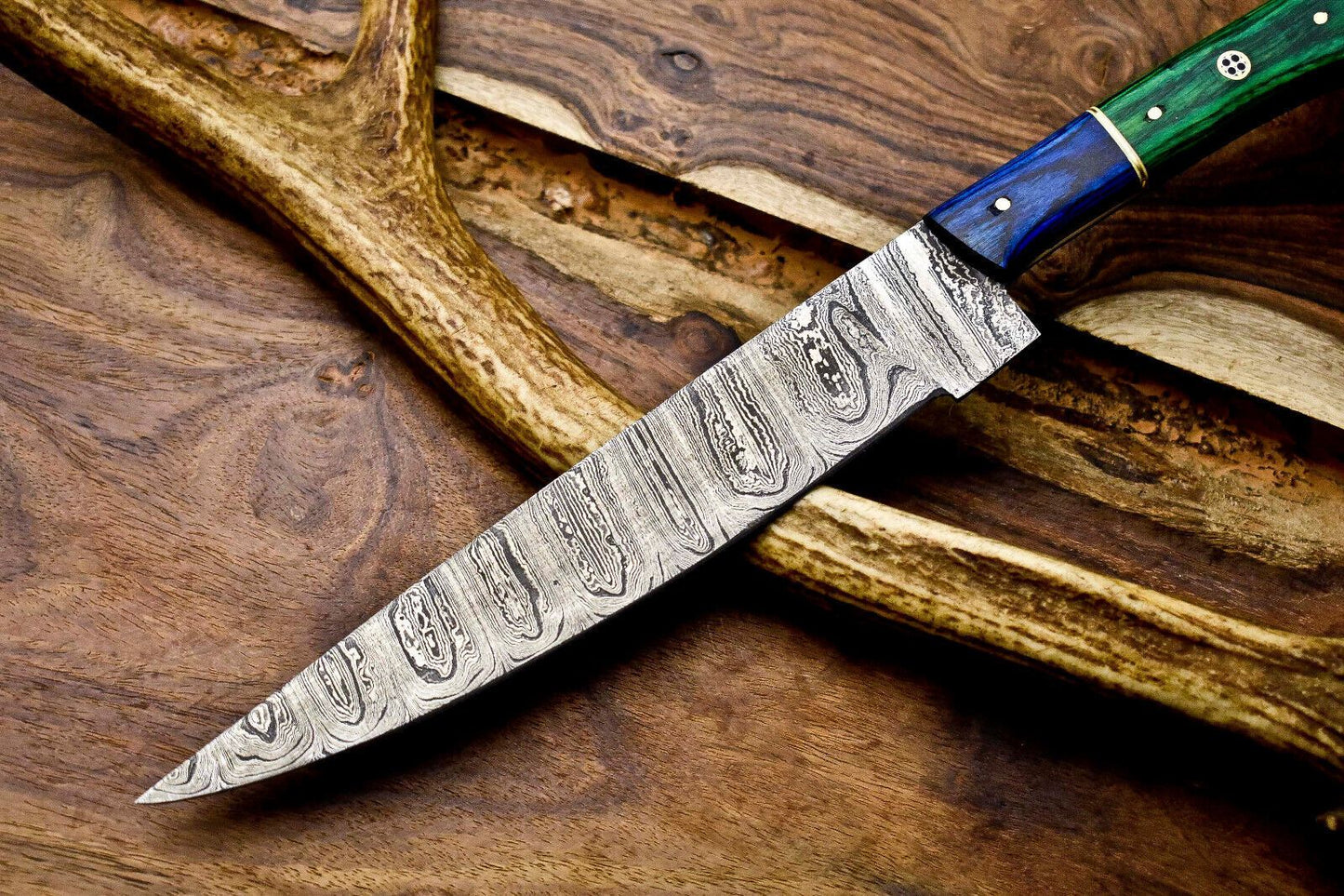 Hand Forged Damascus Chef Knife  12 Full Tang Blade For Kitchen Use 2