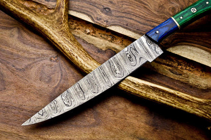 Hand Forged Damascus Chef Knife  12 Full Tang Blade For Kitchen Use 2