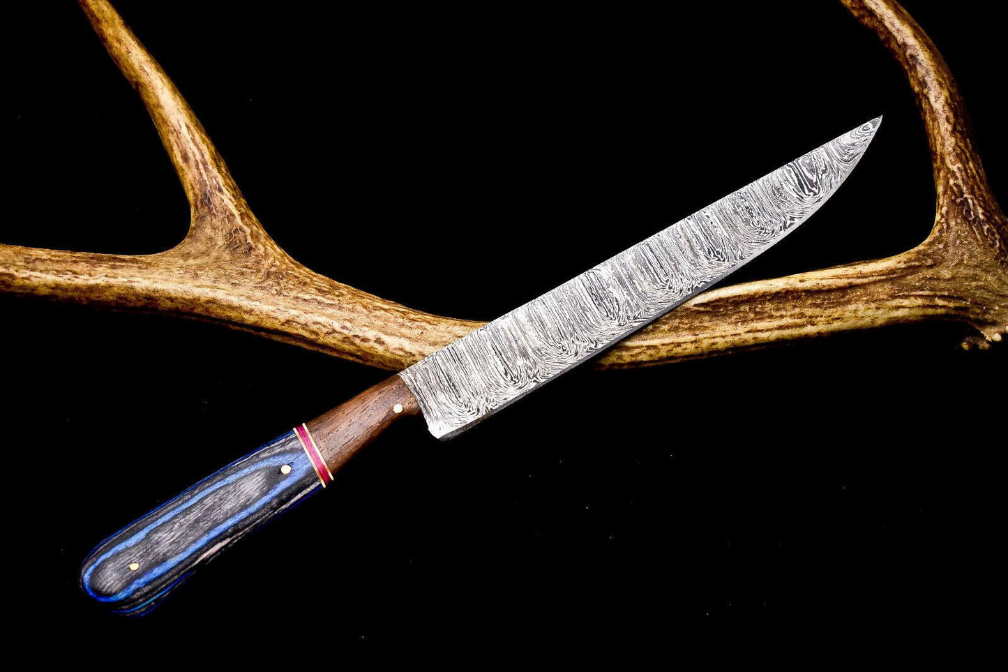 12 Custom Handmade Damascus Steel Chef Knife  Full Tang Kitchen Blade 3