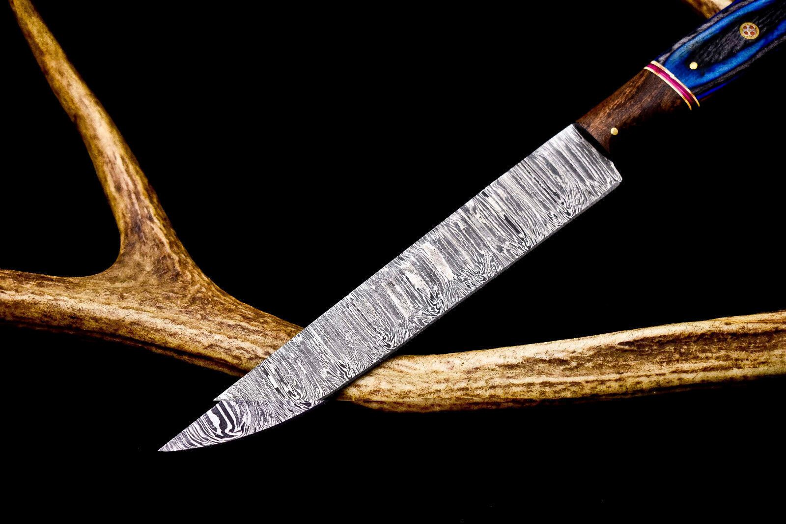 12 Custom Handmade Damascus Steel Chef Knife  Full Tang Kitchen Blade 2