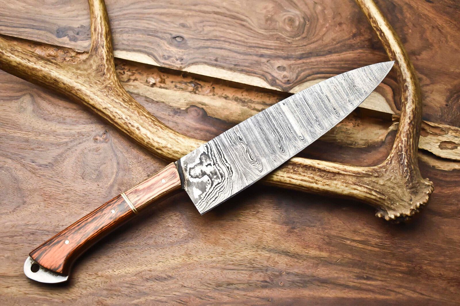 Hand Forged 12 Damascus Chef Knife  Premium Full Tang Kitchen Knife 3