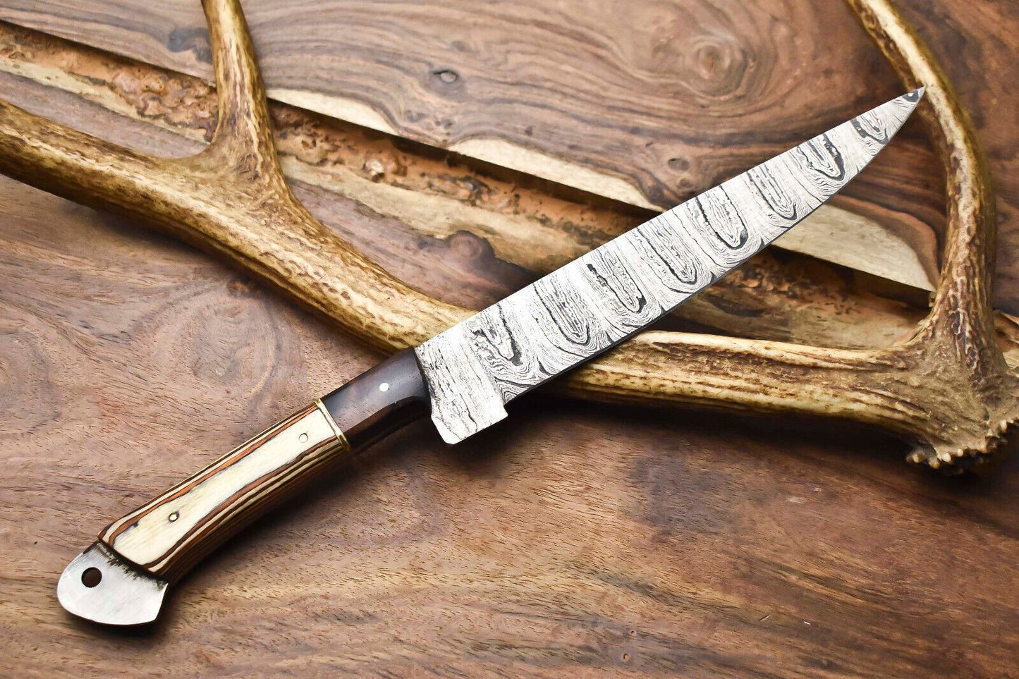 Professional Damascus Steel Chef Knife  12 Inch Handmade Kitchen Knife 3