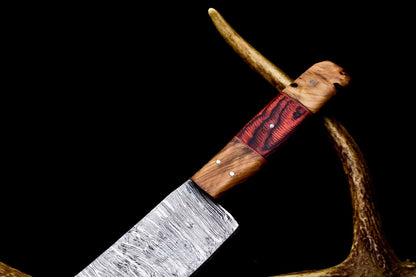 Custom 12 Damascus Chef Knife  Hand Forged Full Tang Kitchen Blade 1