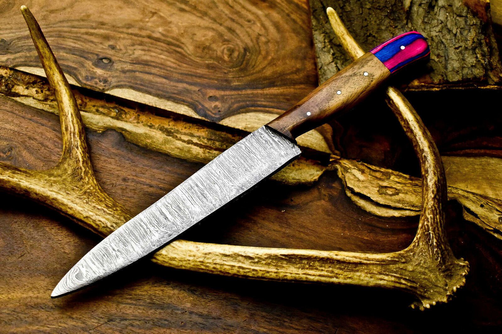 Premium Hand Forged Damascus Chef Knife | 12" Full Tang Cooking Blade