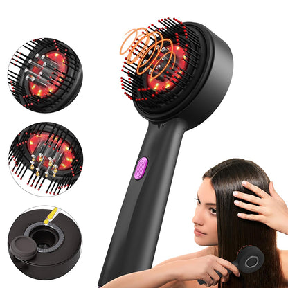 Portable Red Light Laser Comb, 3 Modes Electric Massage Comb for Hair Follicle Care, Essence Oil Applicator