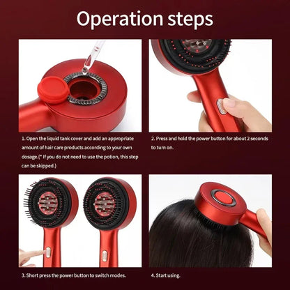Portable Red Light Laser Comb 3 Modes Electric Massage Comb For Hair Follicle Care Essence Oil Appl 4