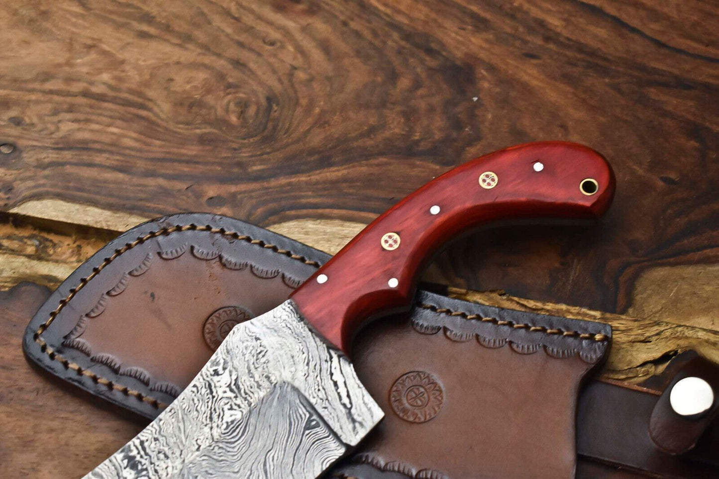 12 Handmade Damascus Kitchen Knife  Full Tang Cooking  Cutting Tool 1