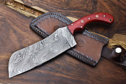 12" Handmade Damascus Kitchen Knife | Full Tang Cooking & Cutting Tool