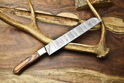 12 Inch Handcrafted Damascus Chef Knife  Professional Kitchen Blade 3