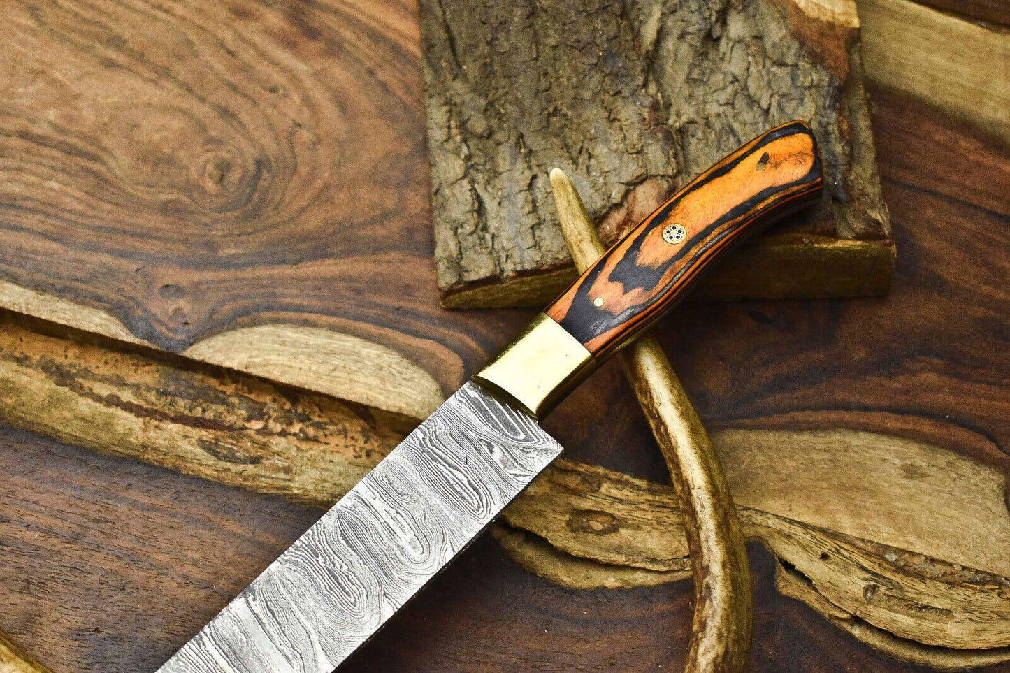 12 Inch Handcrafted Damascus Chef Knife  Professional Kitchen Blade 1