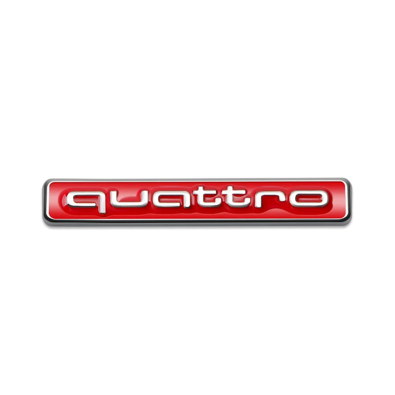 Quattro Logo Metal Front Grill Badge Car Emblem Sticker Decals 7