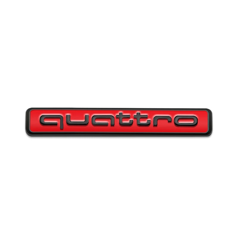 Quattro Logo Metal Front Grill Badge Car Emblem Sticker Decals 8