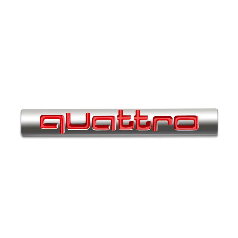 Quattro Logo Metal Front Grill Badge Car Emblem Sticker Decals 9