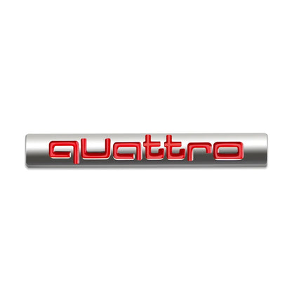 Quattro Logo Metal Front Grill Badge Car Emblem Sticker Decals 9