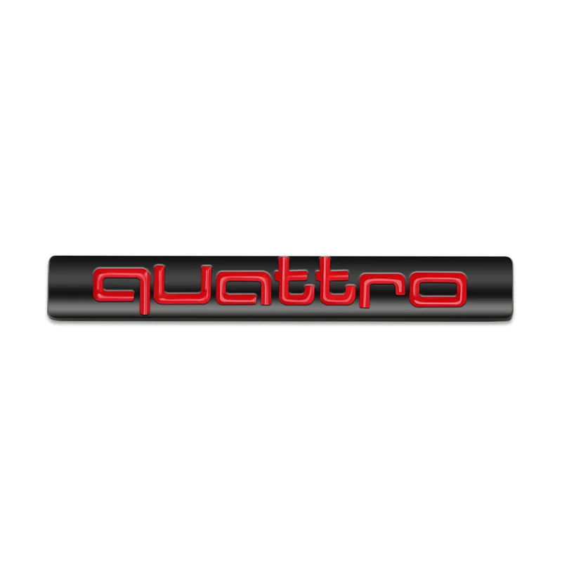 Quattro Logo Metal Front Grill Badge Car Emblem Sticker Decals 10