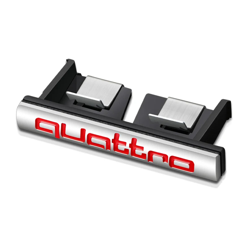 Quattro Logo Metal Front Grill Badge Car Emblem Sticker Decals 11