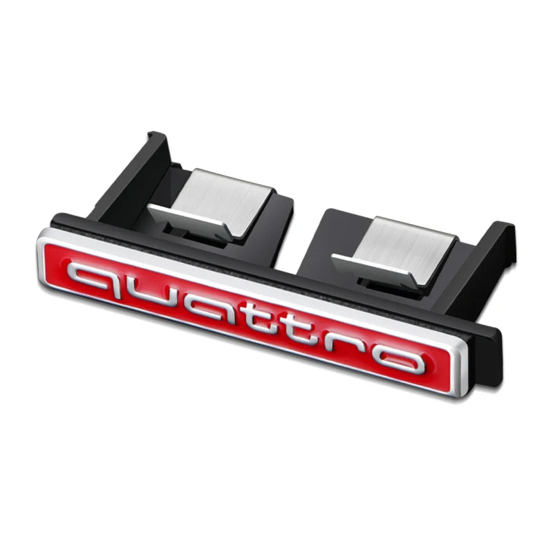 Quattro Logo Metal Front Grill Badge Car Emblem Sticker Decals 13