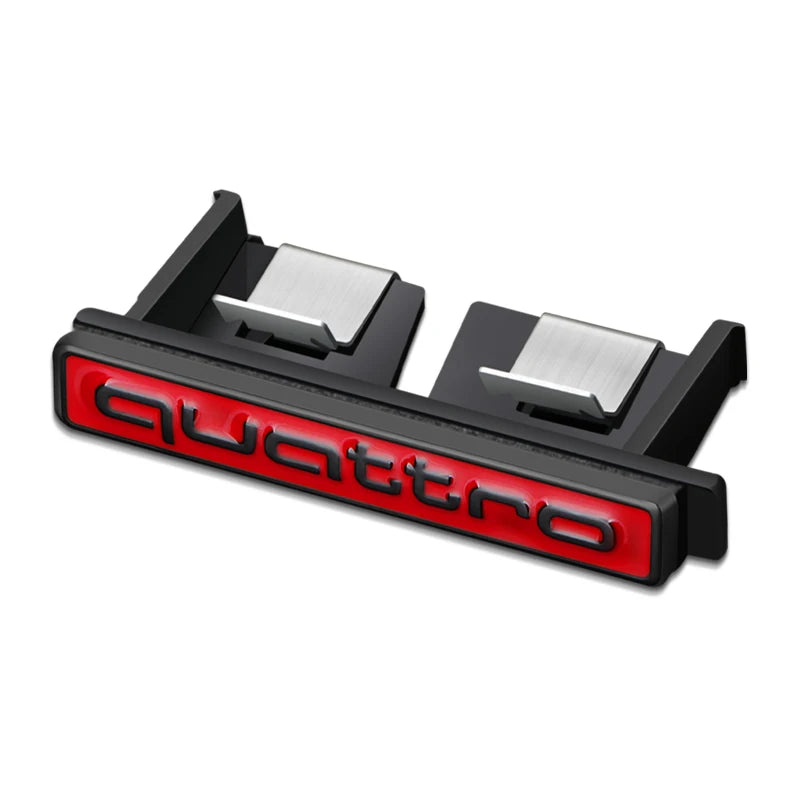 Quattro Logo Metal Front Grill Badge Car Emblem Sticker Decals 17