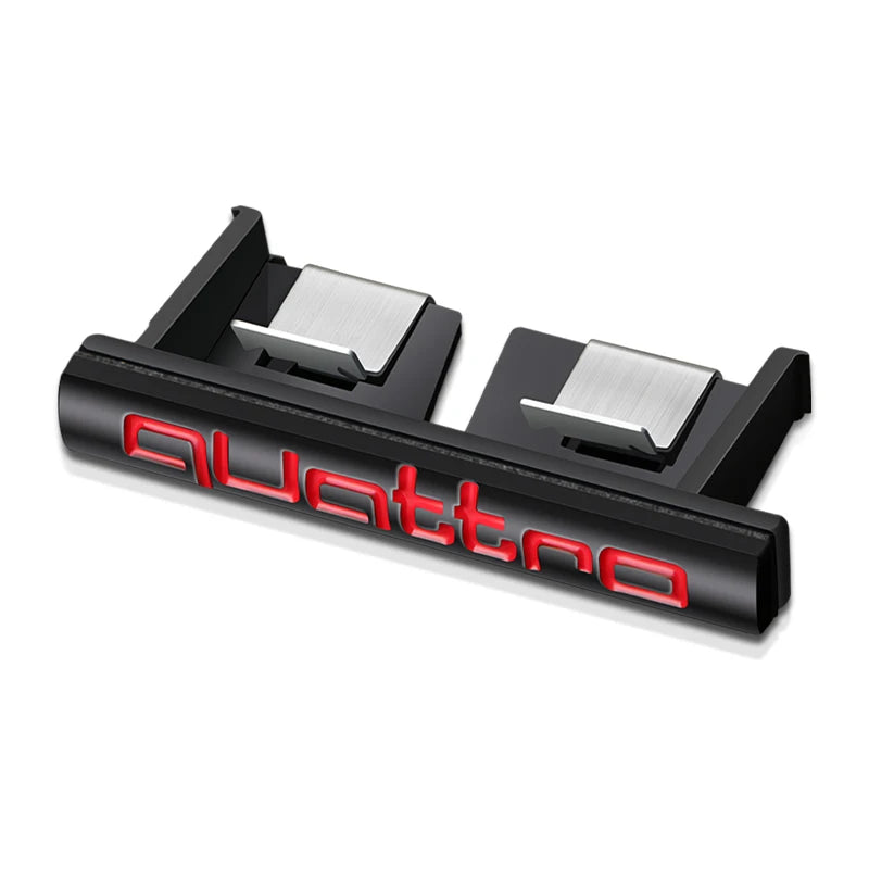 Quattro Logo Metal Front Grill Badge Car Emblem Sticker Decals 14