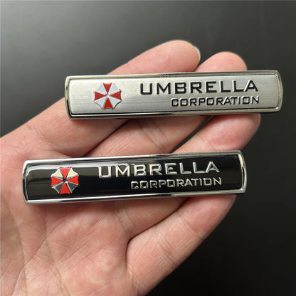 3D Aluminum Alloy Car Styling Umbrella Corporation Badge, Stickers, Emblem Decals, Auto Accessories