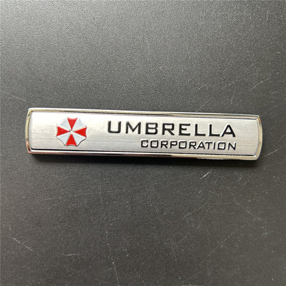 3D Aluminum Alloy Car Styling Umbrella Corporation Badge, Stickers, Emblem Decals, Auto Accessories