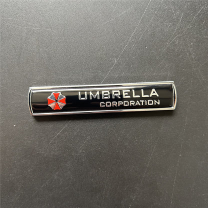 3D Aluminum Alloy Car Styling Umbrella Corporation Badge, Stickers, Emblem Decals, Auto Accessories
