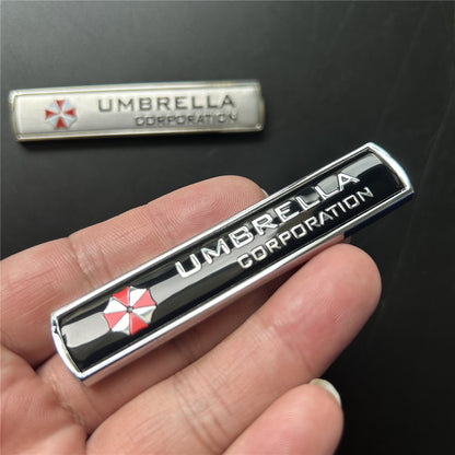 3D Aluminum Alloy Car Styling Umbrella Corporation Badge, Stickers, Emblem Decals, Auto Accessories