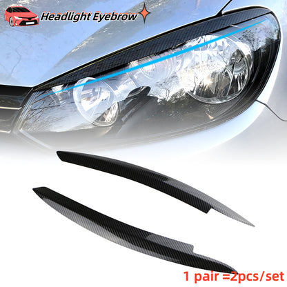 Volkswagen VW Golf Head Light Eyelids ABS Eyebrow Cover Trim Car Headlight Decoration Stickers 3