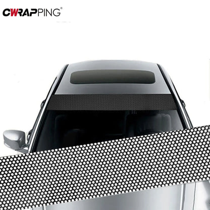3D Design Car Sunshade Stickers, Fly Eye One Way Vision Vinyl Mesh Film, Windshield Decals for Auto Decoration