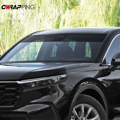 3D Design Car Sunshade Stickers, Fly Eye One Way Vision Vinyl Mesh Film, Windshield Decals for Auto Decoration