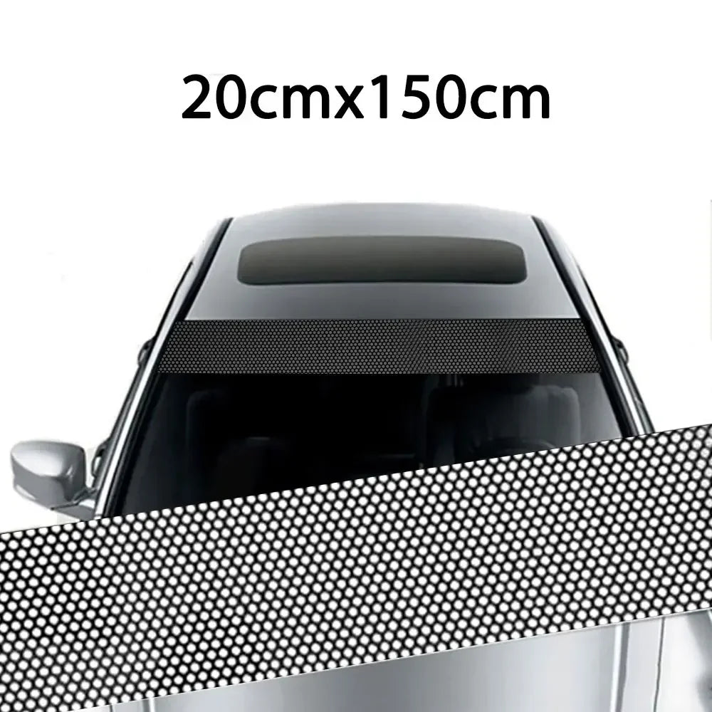 3D Design Car Sunshade Stickers, Fly Eye One Way Vision Vinyl Mesh Film, Windshield Decals for Auto Decoration