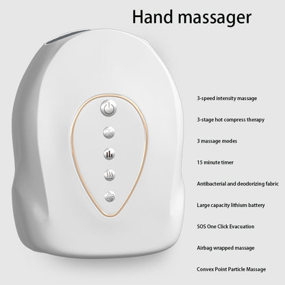 Hot Compress Kneading Hand Massage Machine, Electric Hand Massager Air Bag, 3 Modes for Relax Hands
