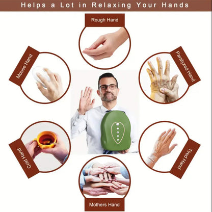 Hot Compress Kneading Hand Massage Machine, Electric Hand Massager Air Bag, 3 Modes for Relax Hands